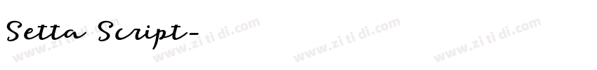Setta Script字体转换